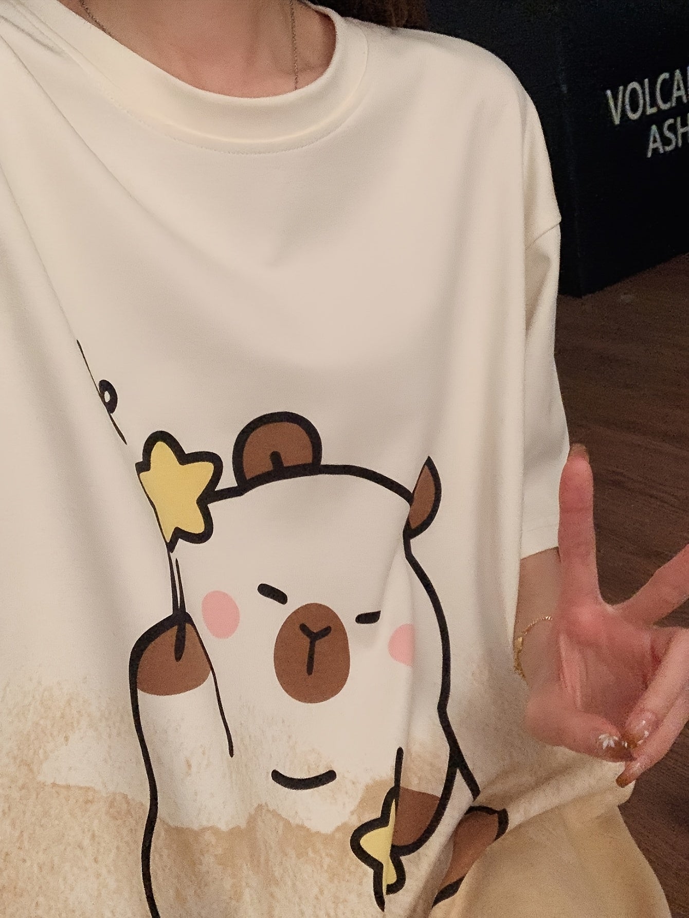 Summer Cartoon Pajamas for Women, Short-Sleeved Dress, Sweet And Cute Nightgown for Home Wear.