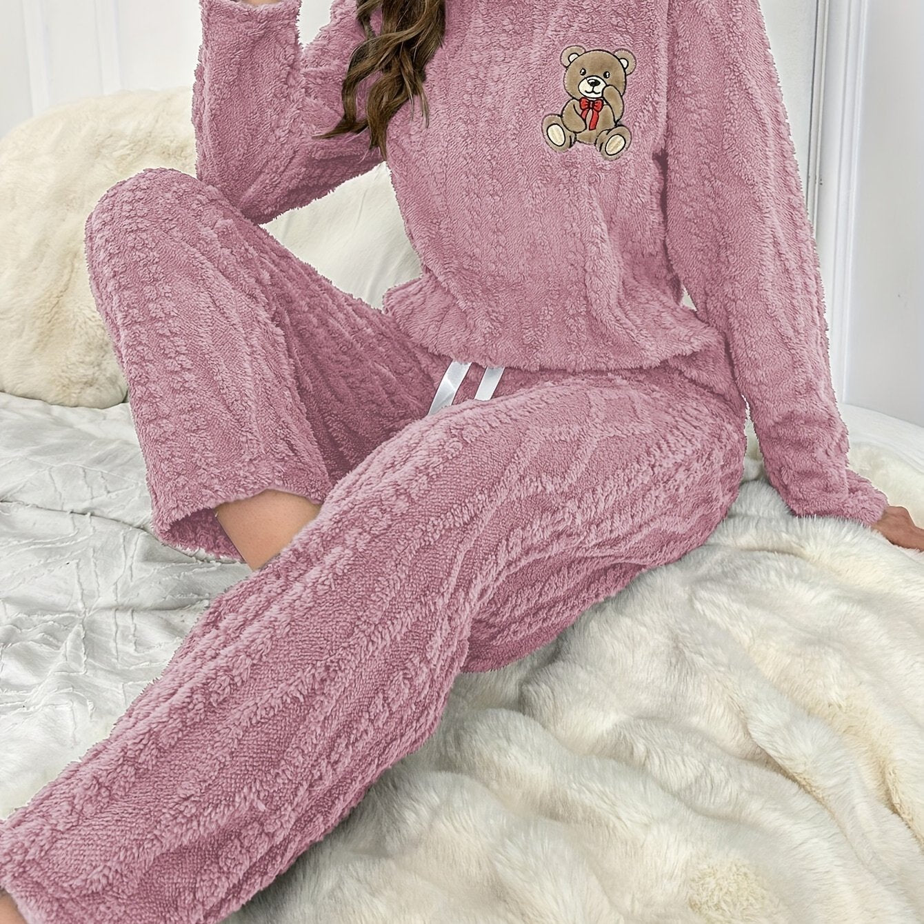Set Elodie – Teddy Bär Kuschel Pyjama