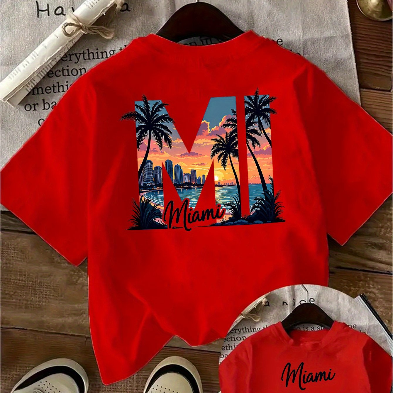 Shirt Yara – Miami Sunset Print