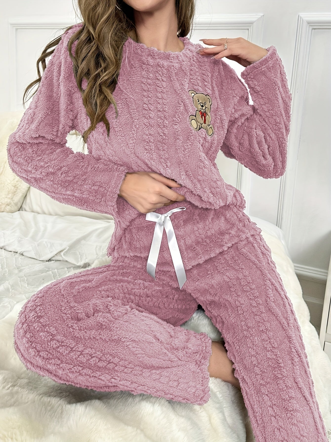 Set Elodie – Teddy Bär Kuschel Pyjama
