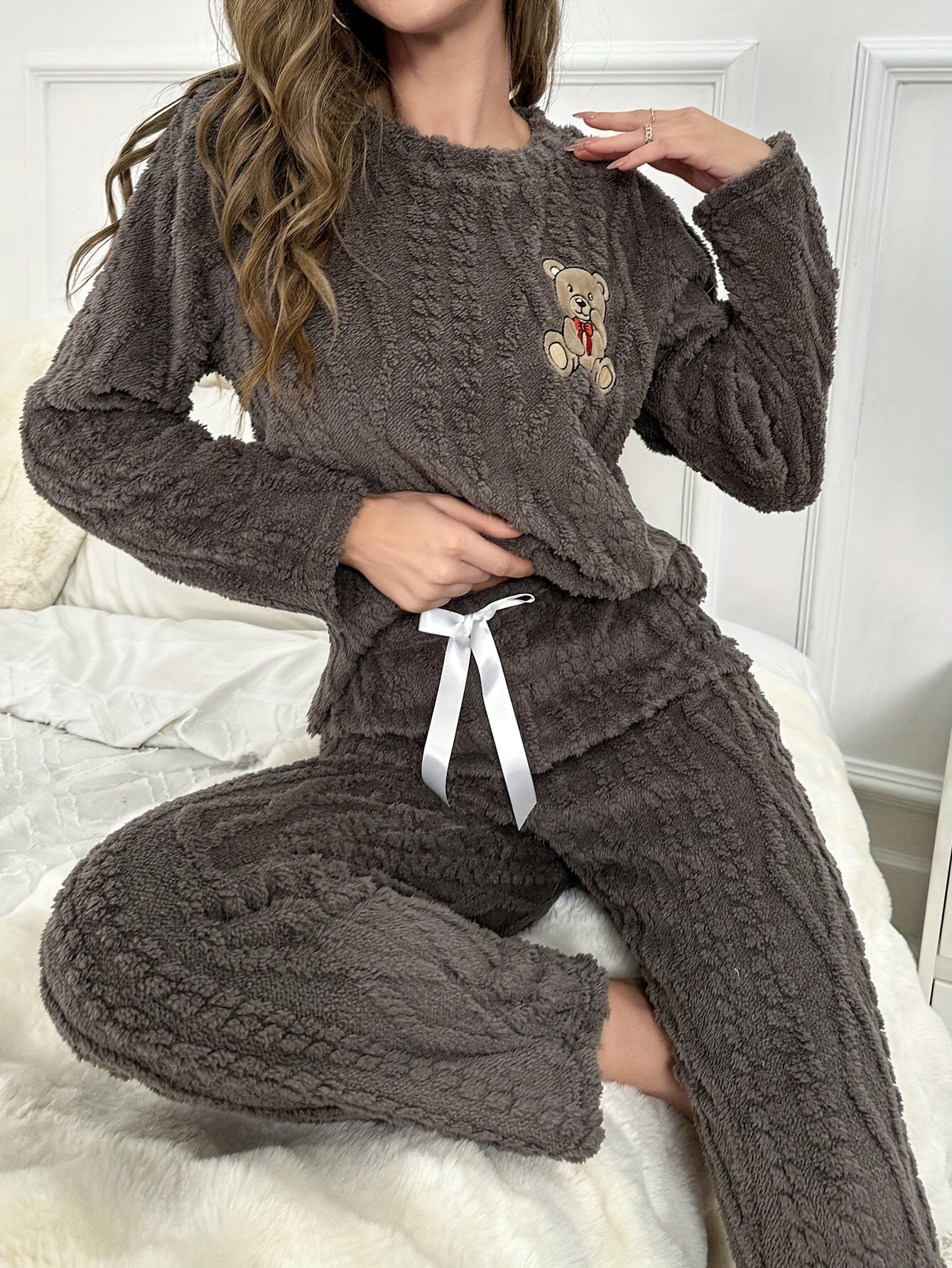 Set Elodie – Teddy Bär Kuschel Pyjama