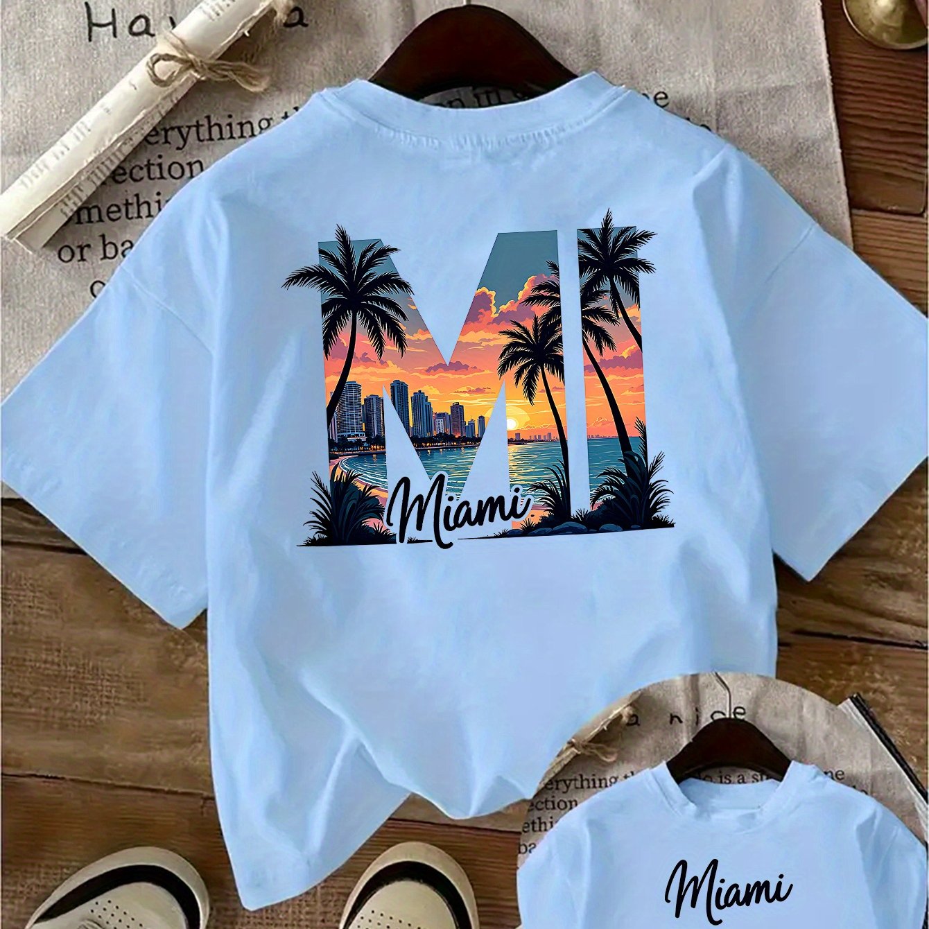 Shirt Yara – Miami Sunset Print