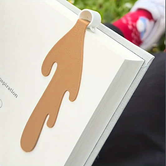 Leder-Lesezeichen „Coffee Spill“