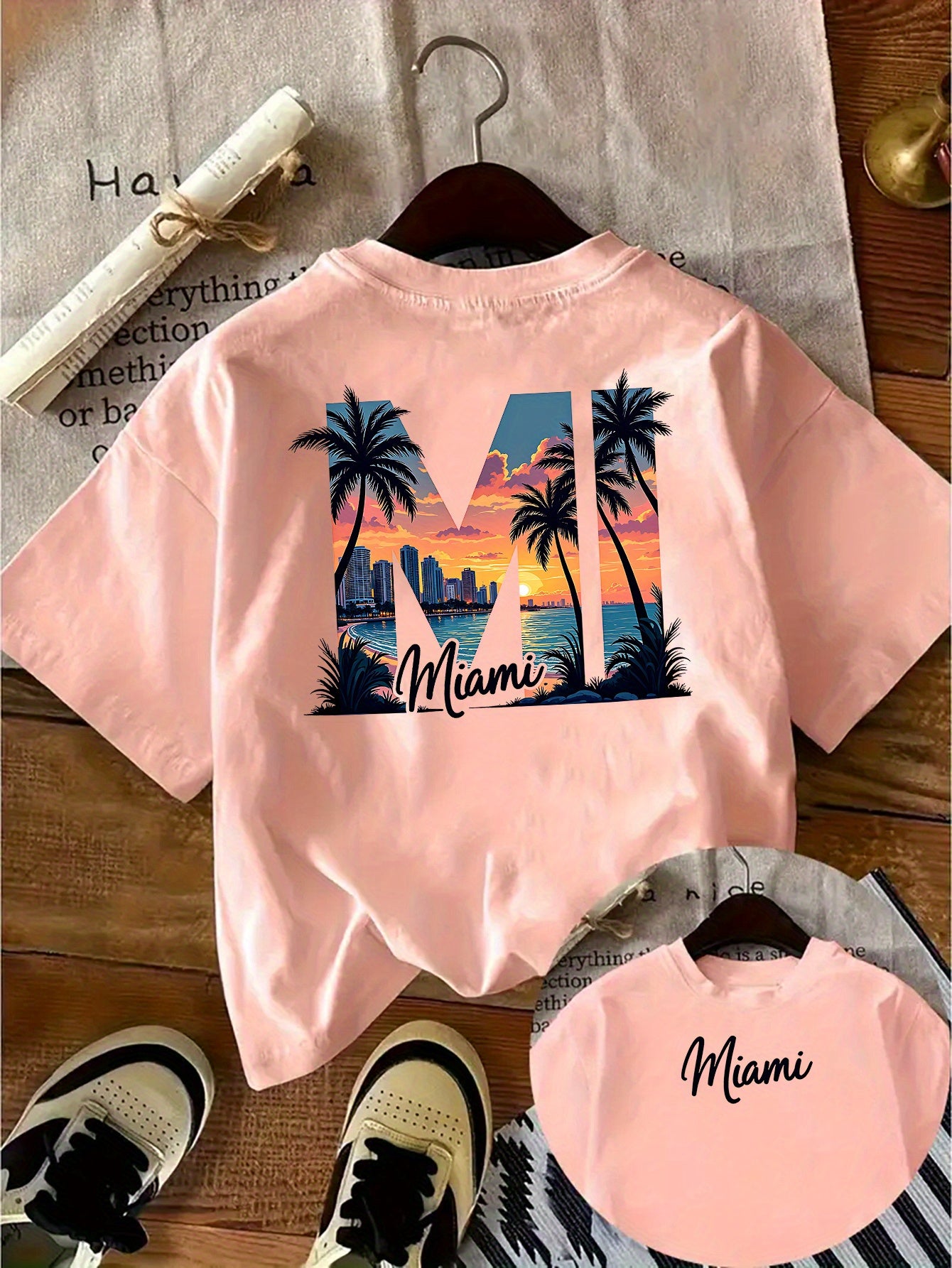 Shirt Yara – Miami Sunset Print