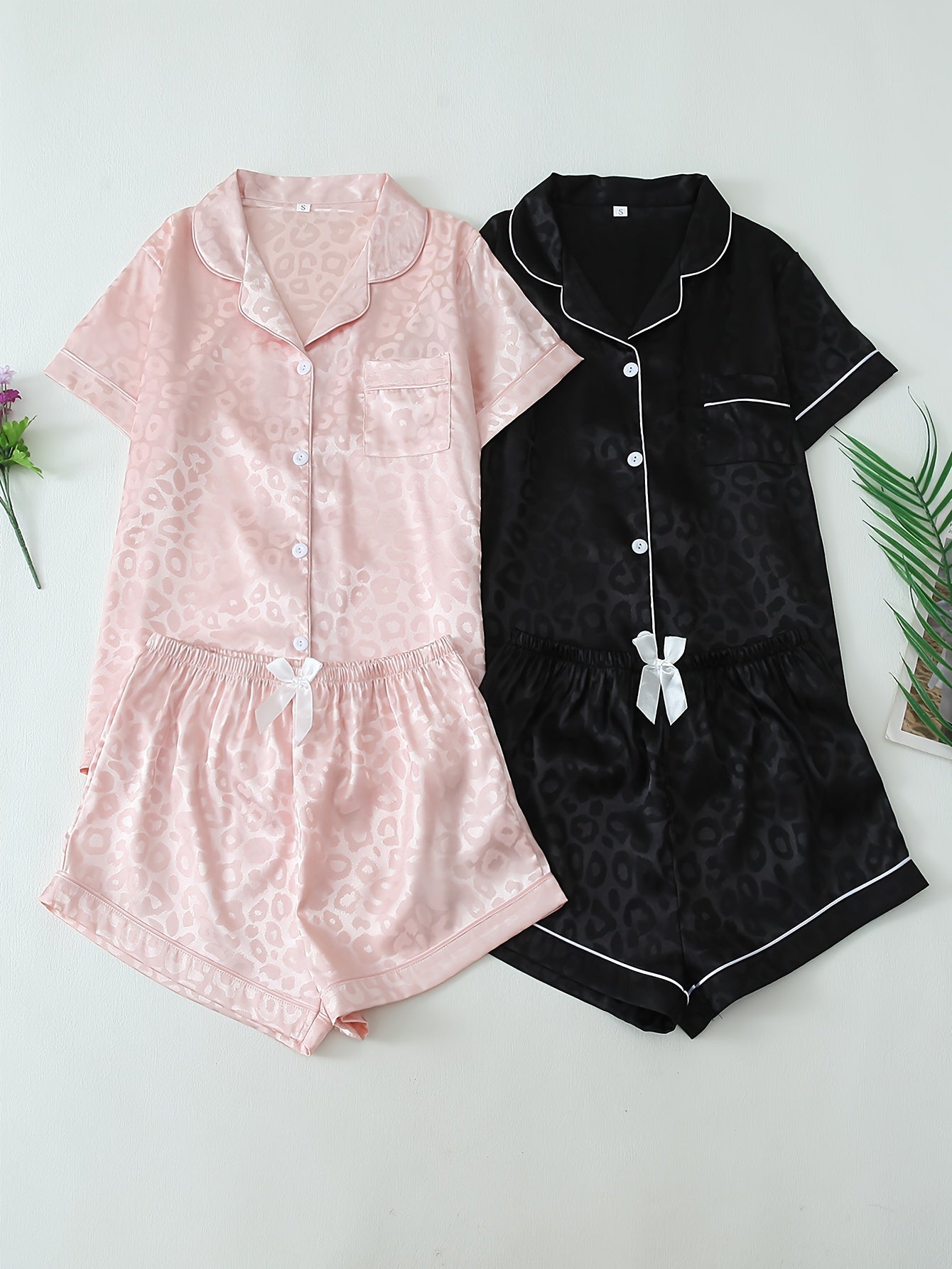 Set Amira – 2er Satin Pyjama Streifen