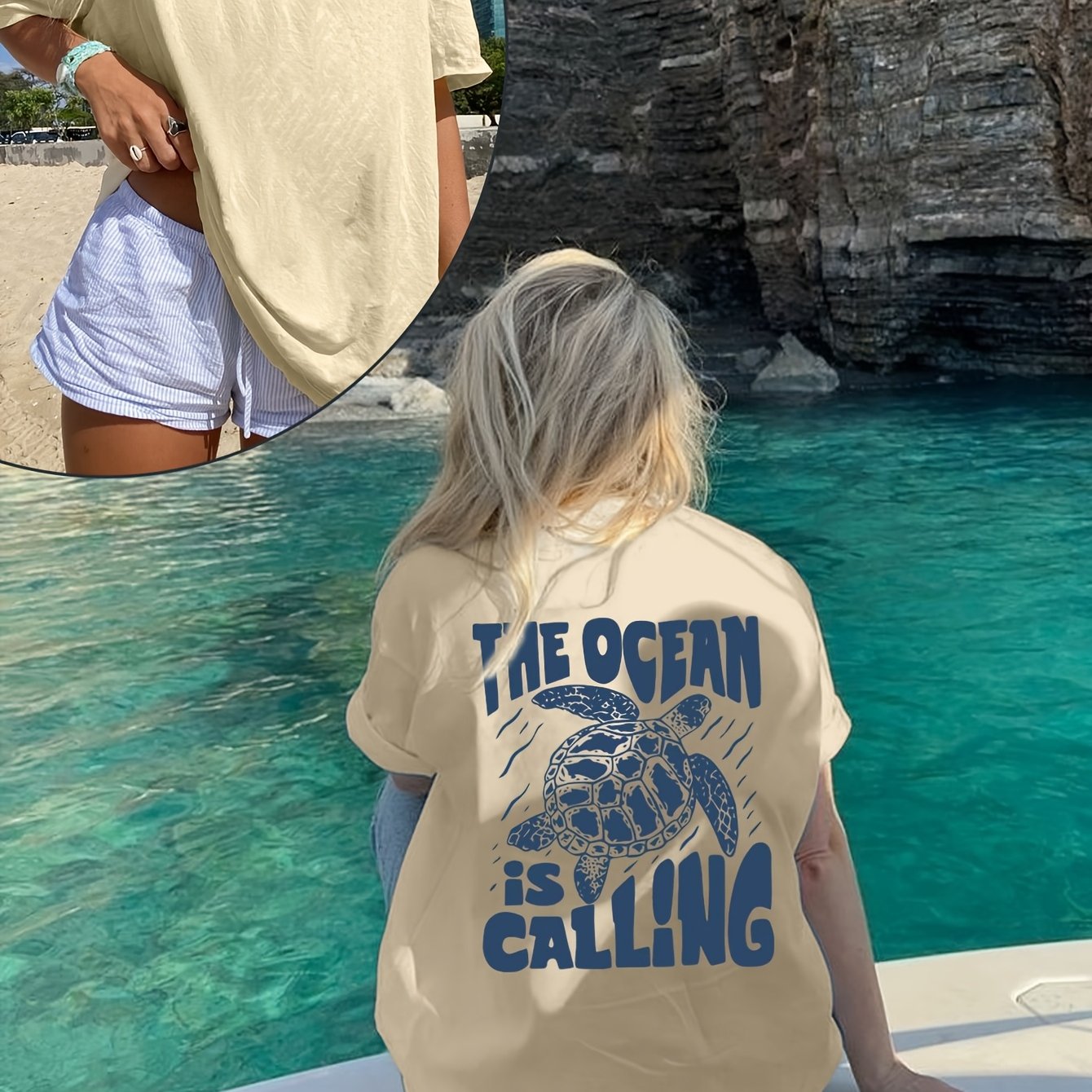 Shirt Nila – Ocean Calling Print