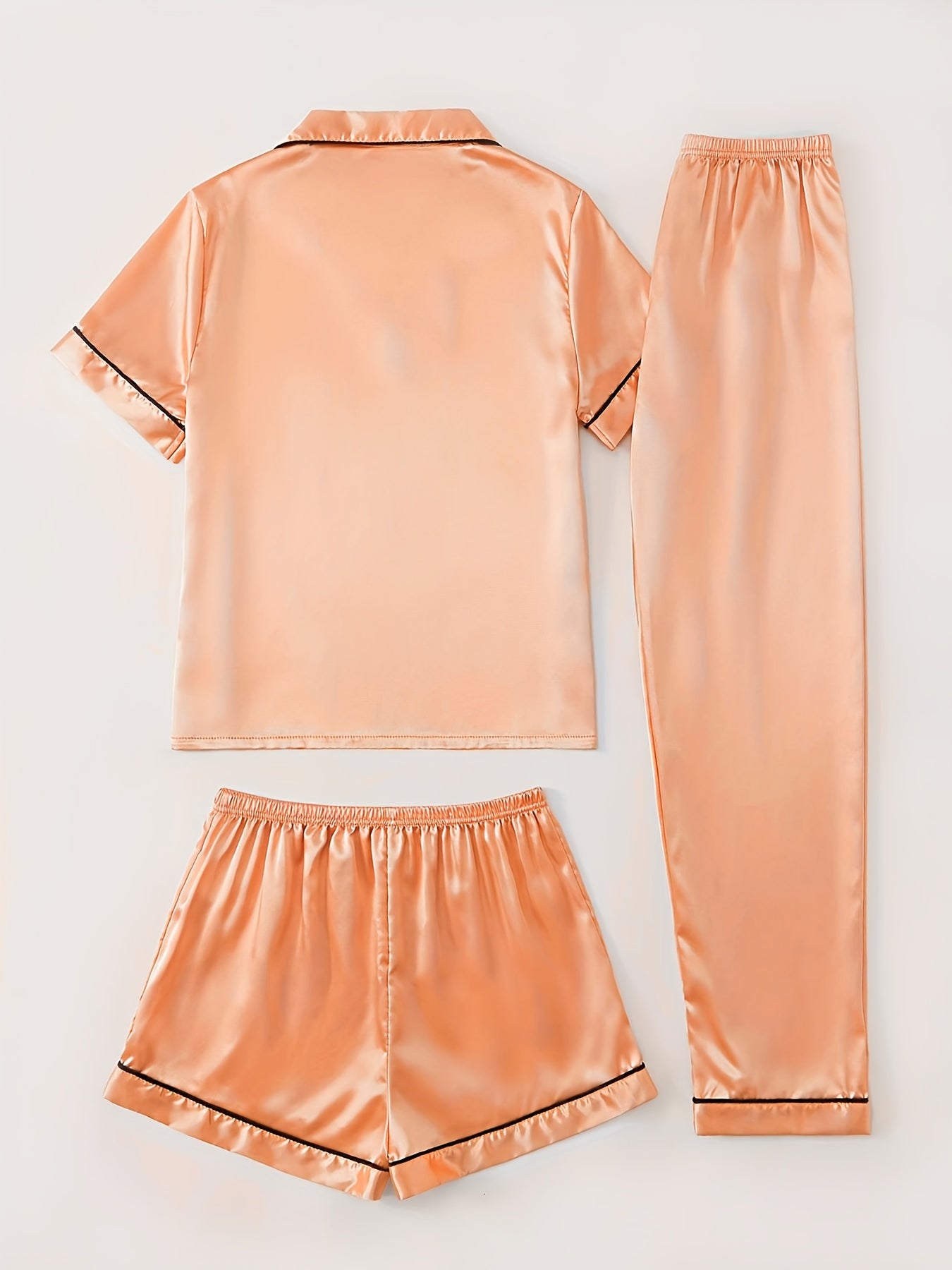 Set Eleni – Satin Pyjama Rosa