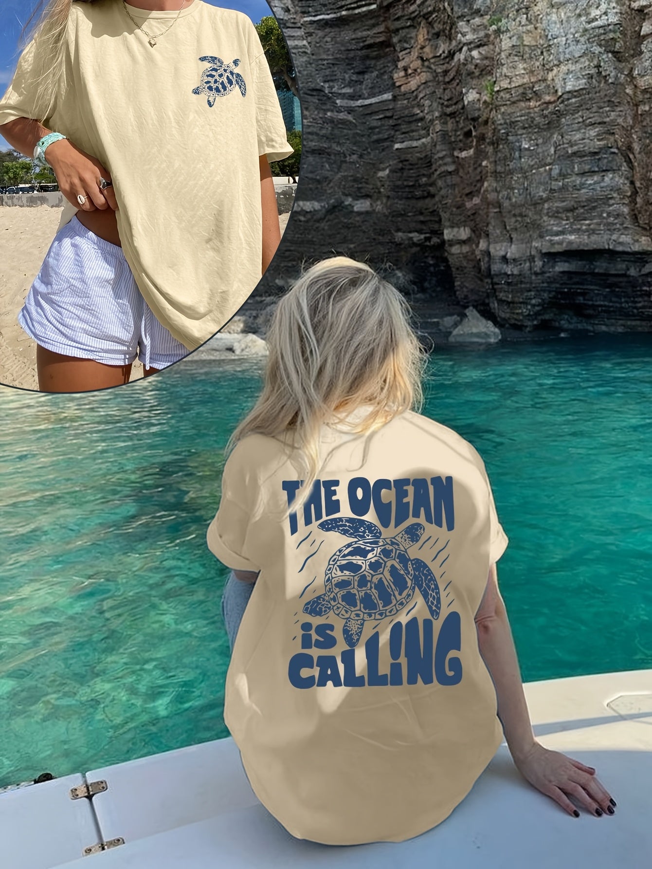 Shirt Nila – Ocean Calling Print