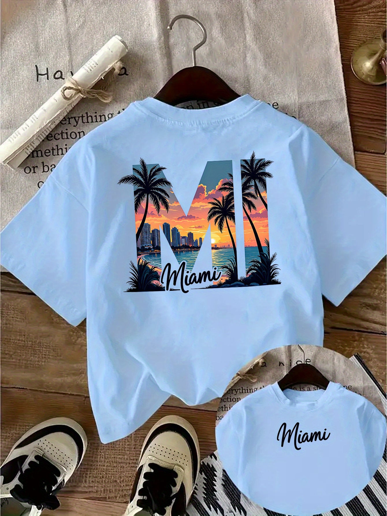 Shirt Yara – Miami Sunset Print