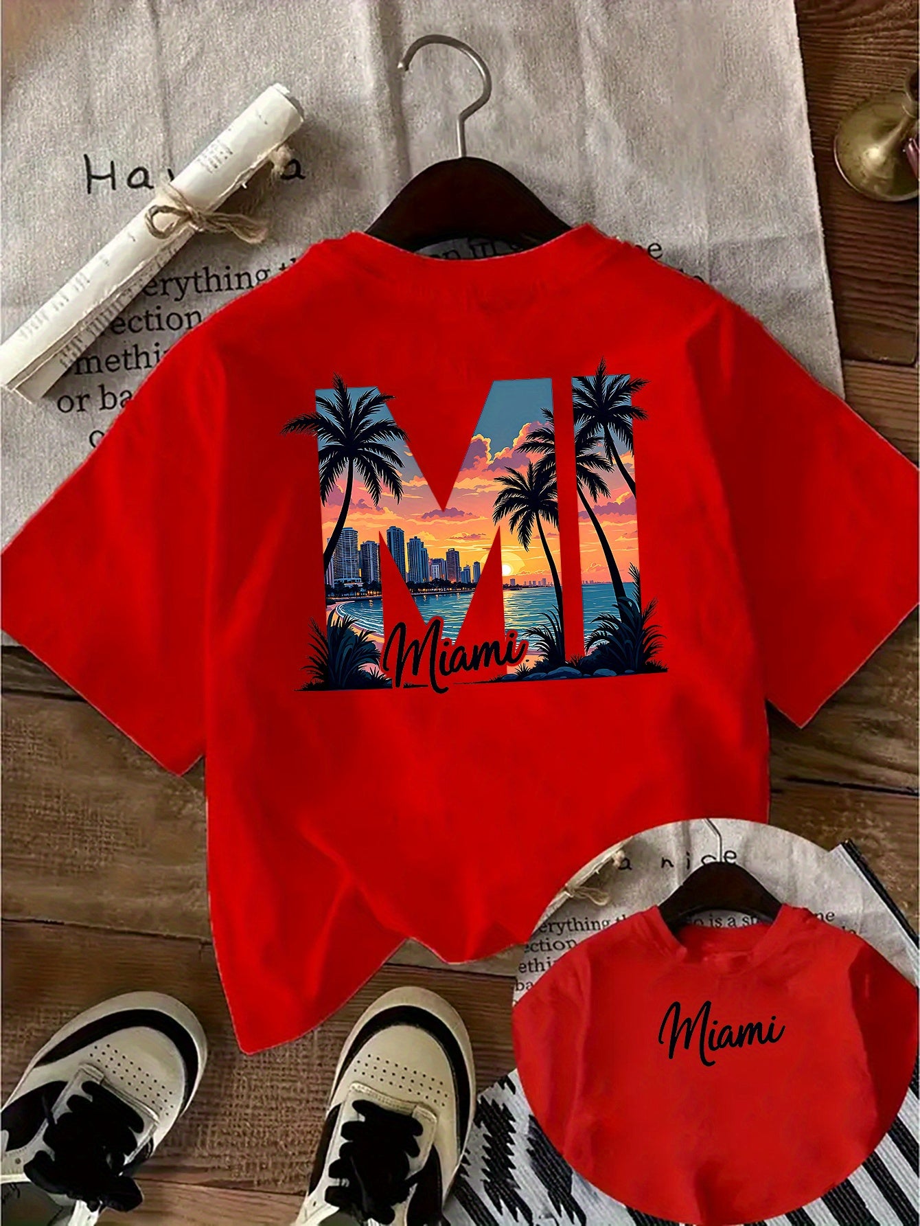 Shirt Yara – Miami Sunset Print