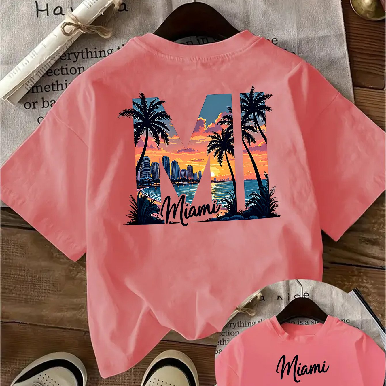 Shirt Yara – Miami Sunset Print