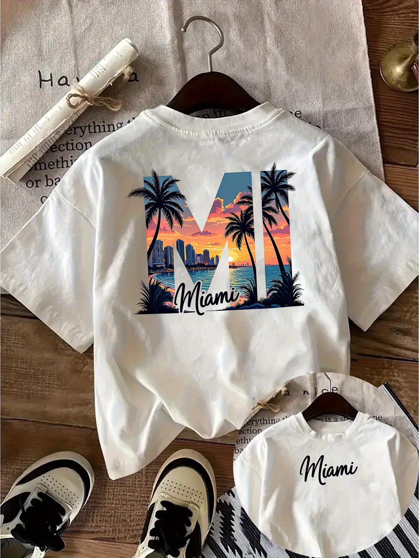Shirt Yara – Miami Sunset Print