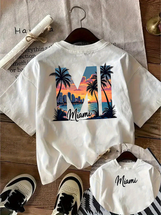 Shirt Yara – Miami Sunset Print
