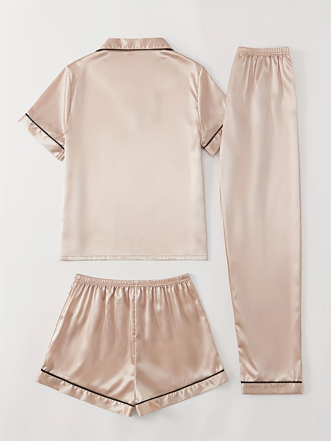 Set Eleni – Satin Pyjama Rosa