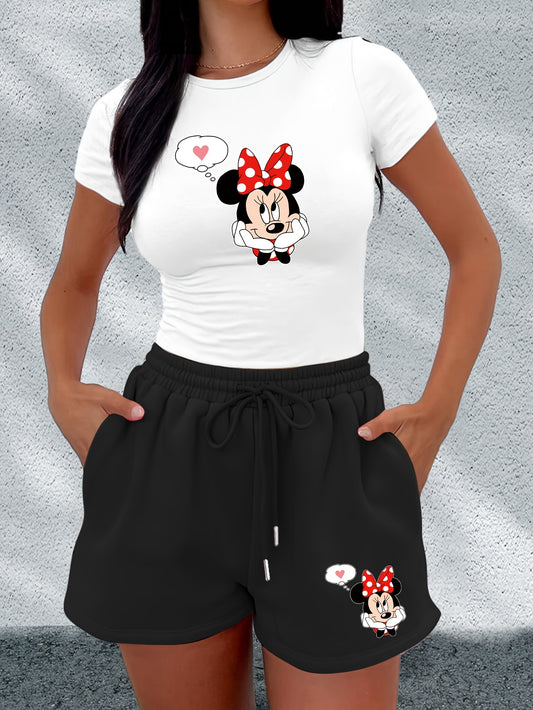 Set Mila – T-Shirt & Shorts mit Minnie-Motiv
