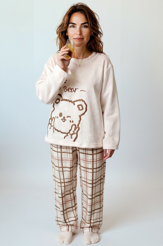 Set Elara – Winter Pyjama Fleece Bärchen