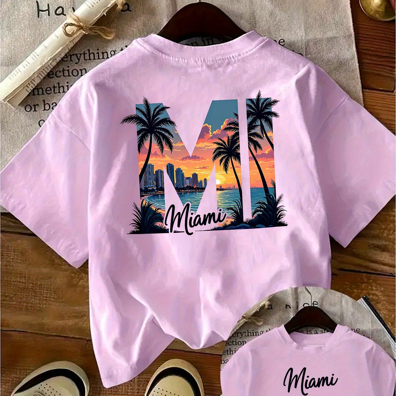 Shirt Yara – Miami Sunset Print