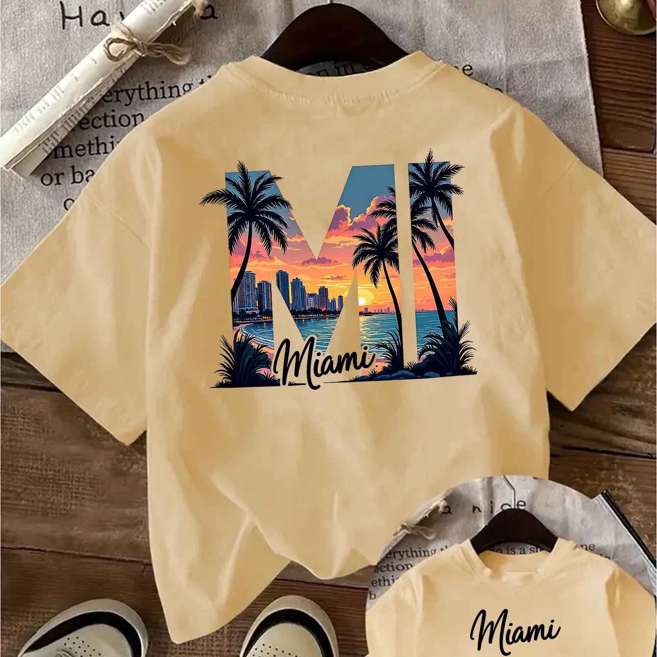 Shirt Yara – Miami Sunset Print