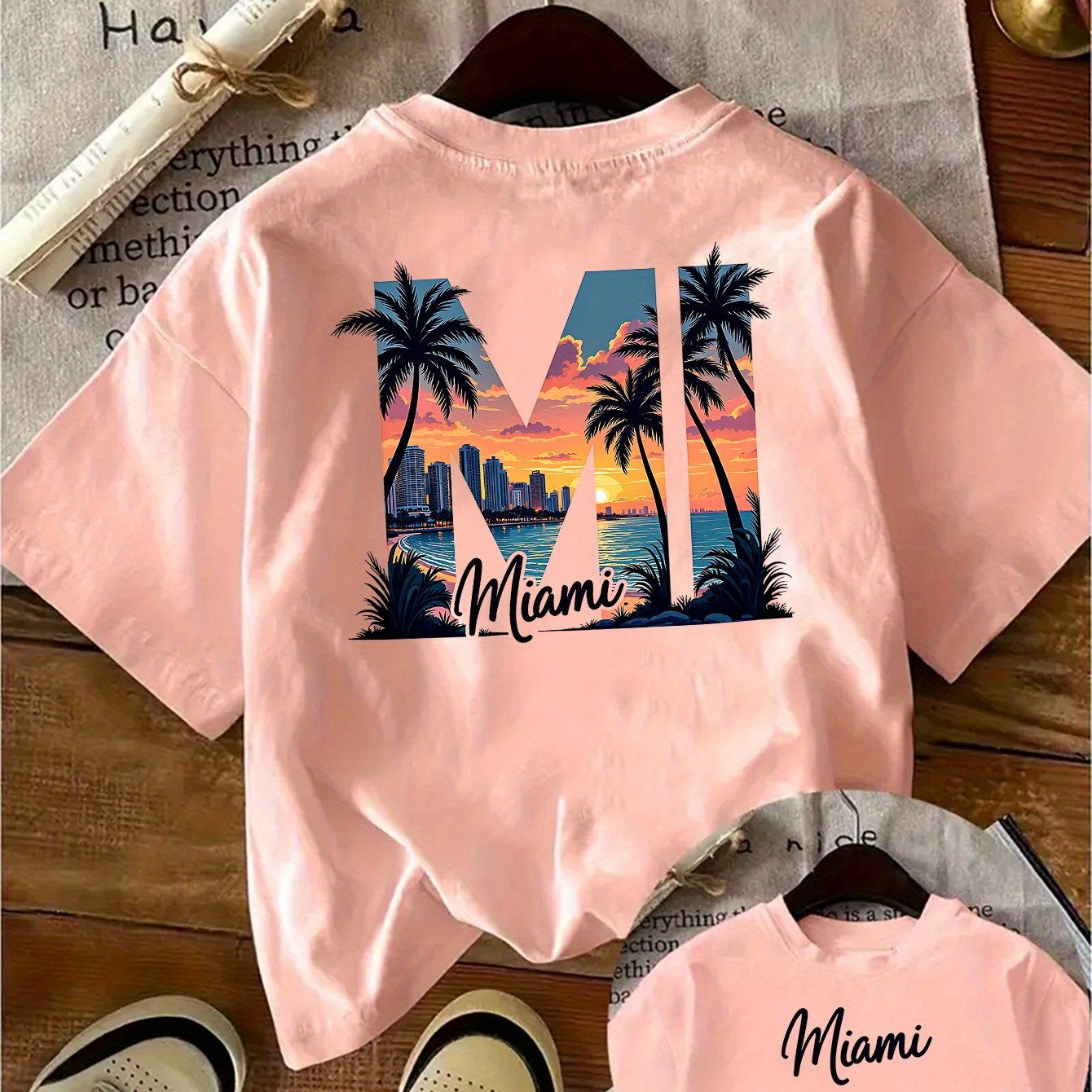 Shirt Yara – Miami Sunset Print