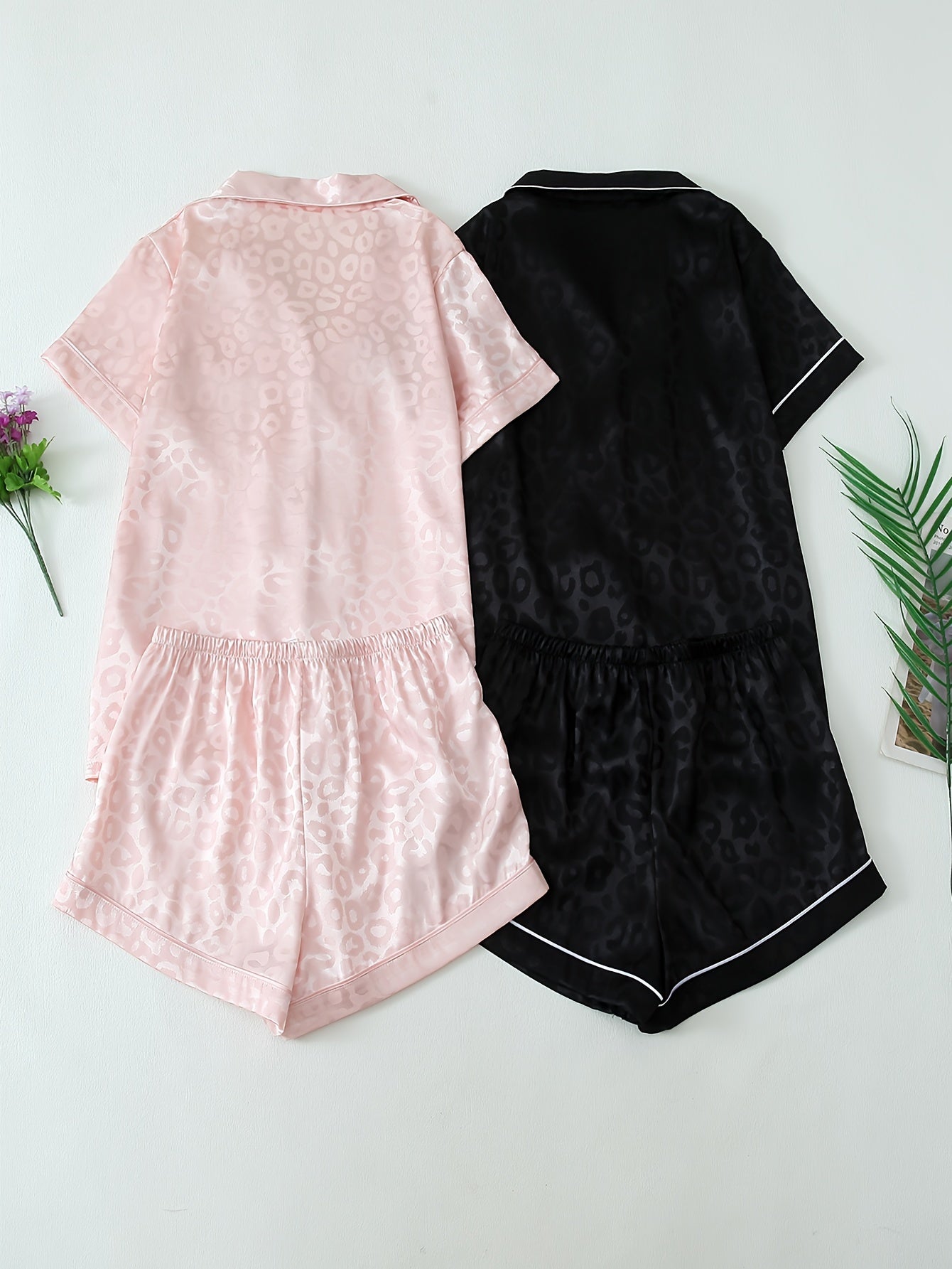 Set Amira – 2er Satin Pyjama Streifen