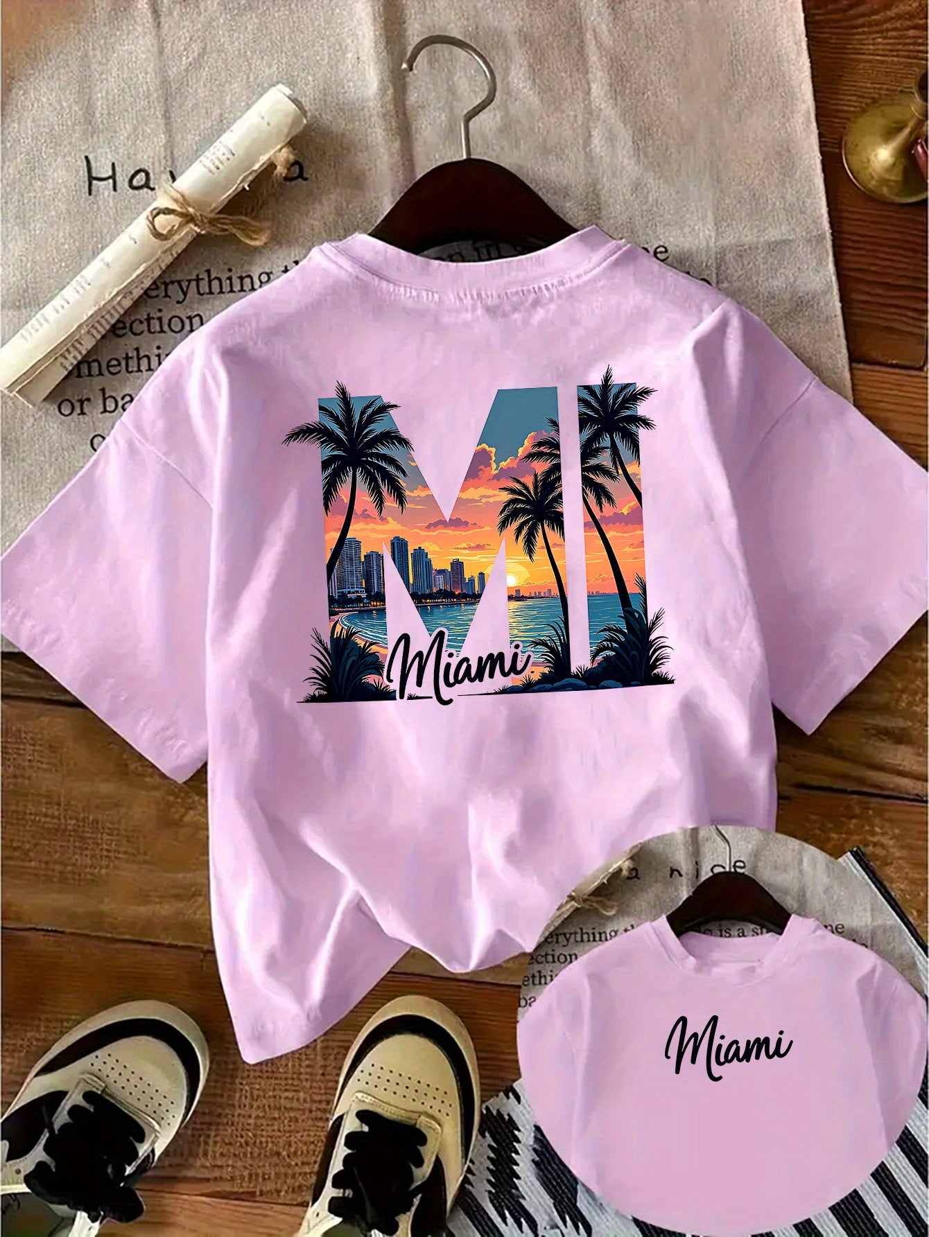 Shirt Yara – Miami Sunset Print