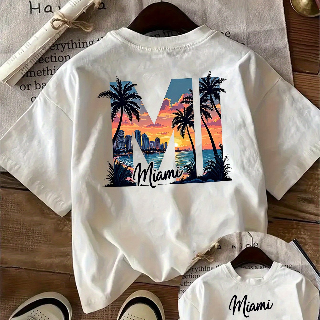 Shirt Yara – Miami Sunset Print