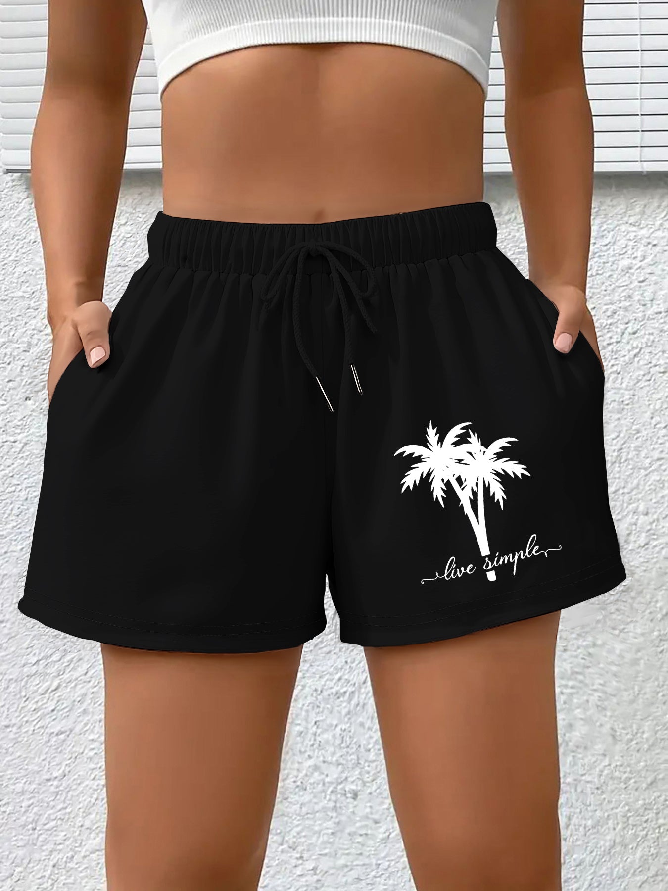 Shorts Liva – Palm Live Print