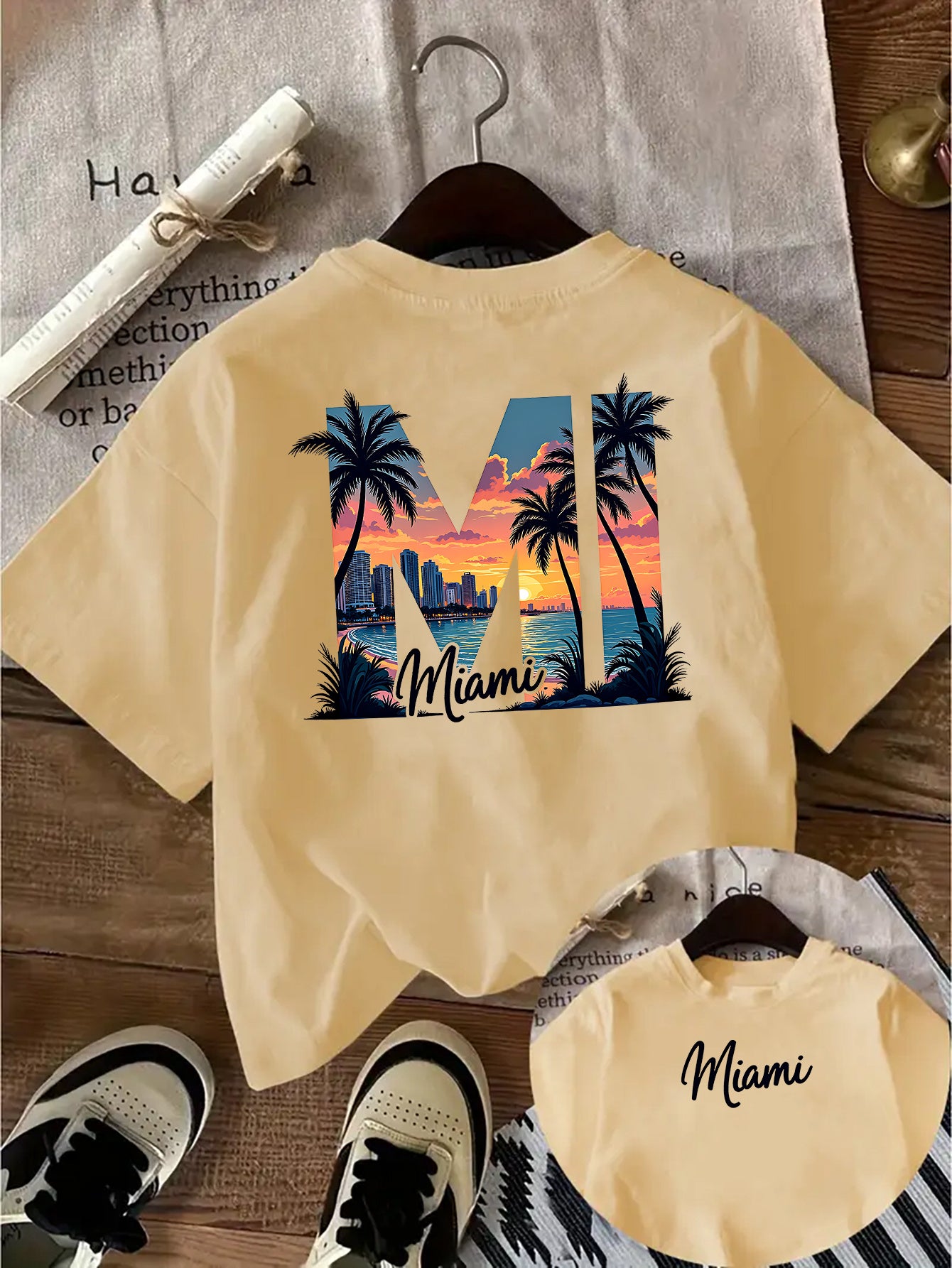 Shirt Yara – Miami Sunset Print