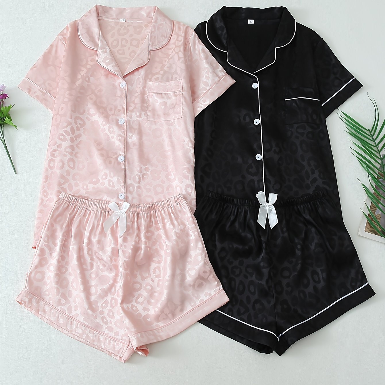 Set Amira – 2er Satin Pyjama Streifen