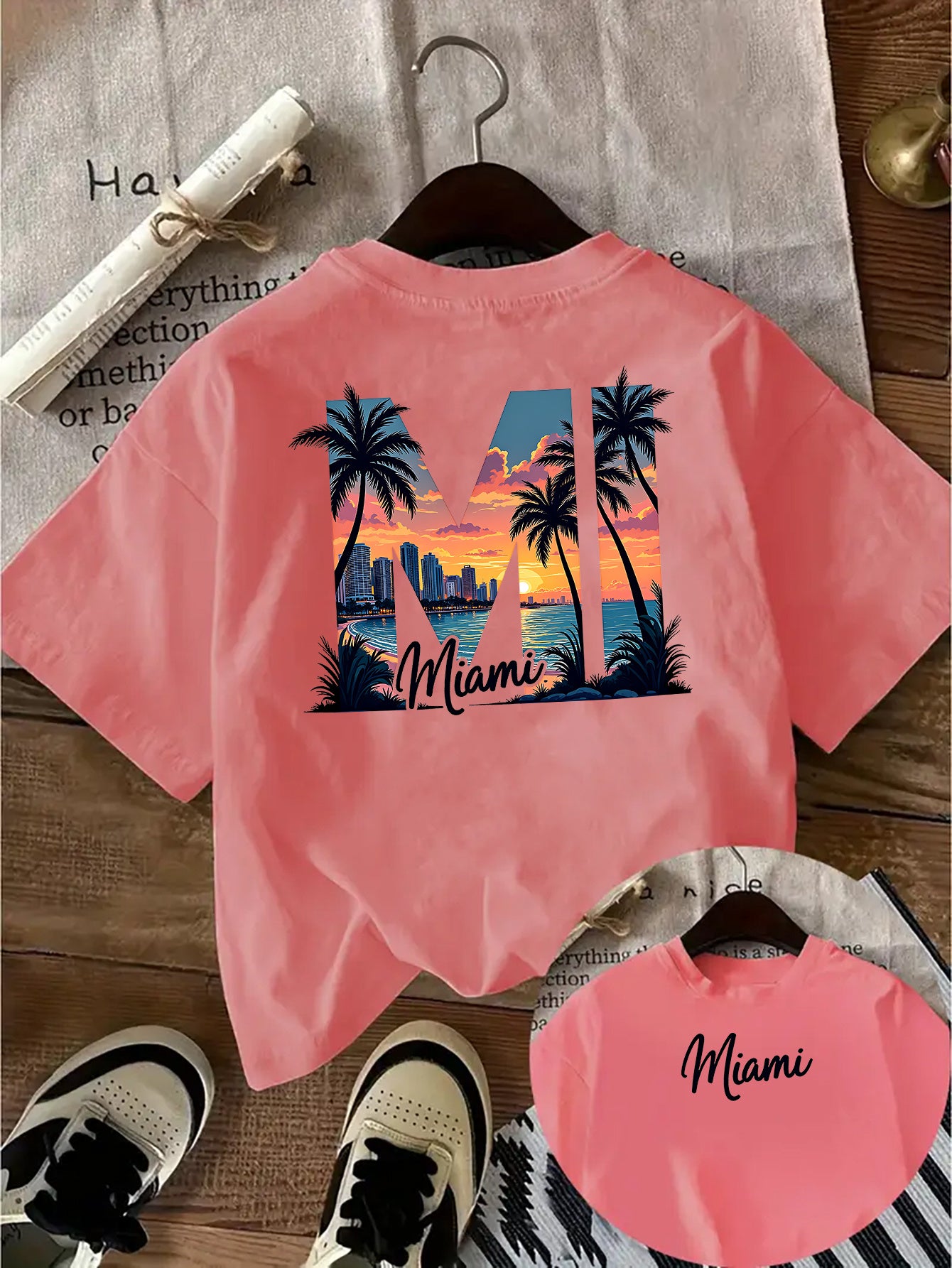 Shirt Yara – Miami Sunset Print